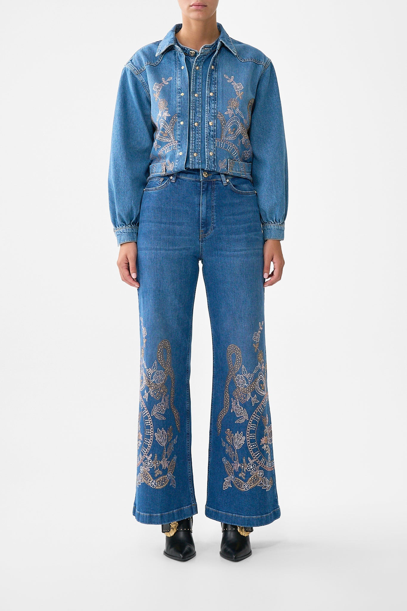 JENNA ACE OF LACE HIGH WAISTED FLARE - 5