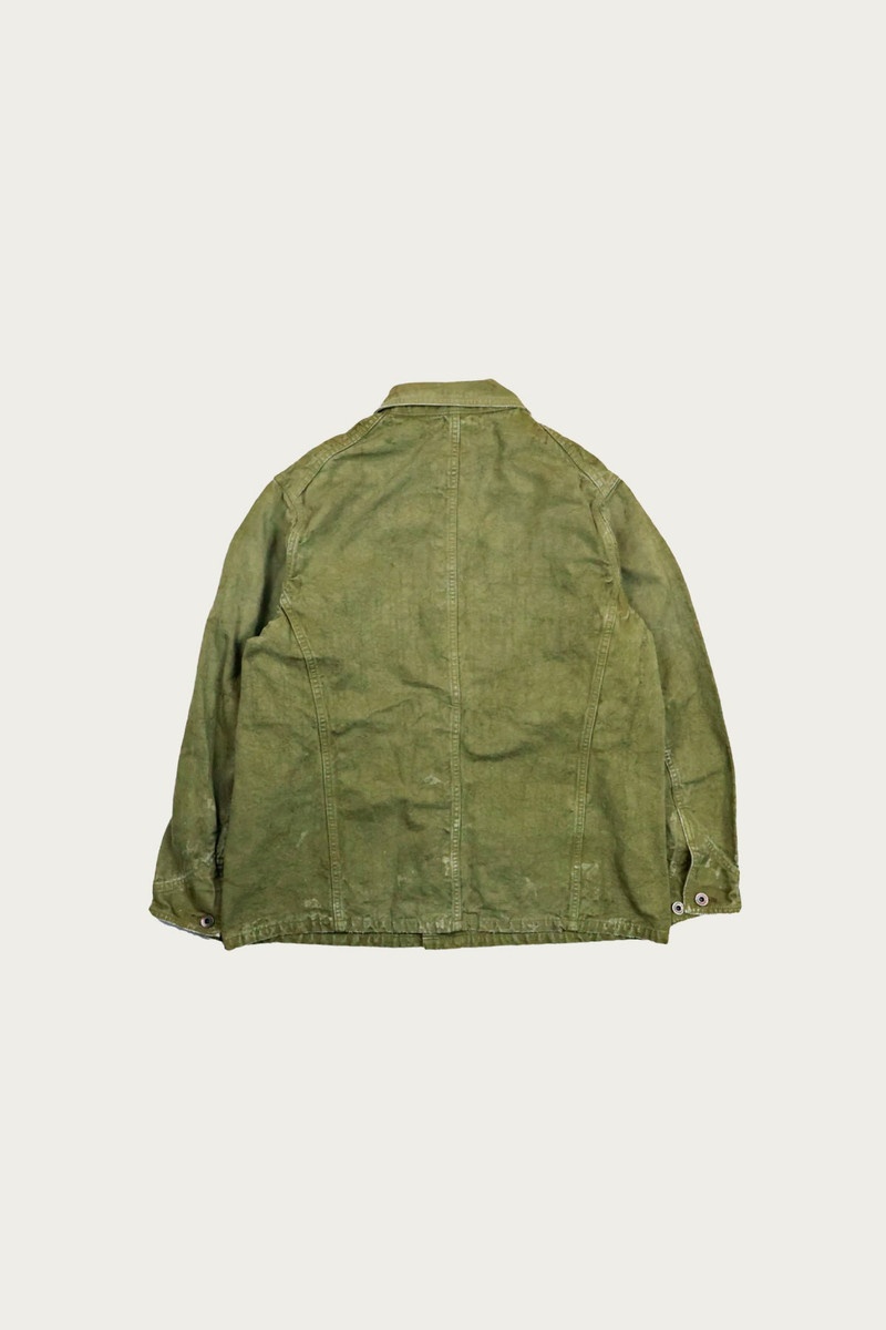 FULLCOUNT 2053VE Tent Cloth Chore Jacket Vintage Effect - Olive Drab outlook