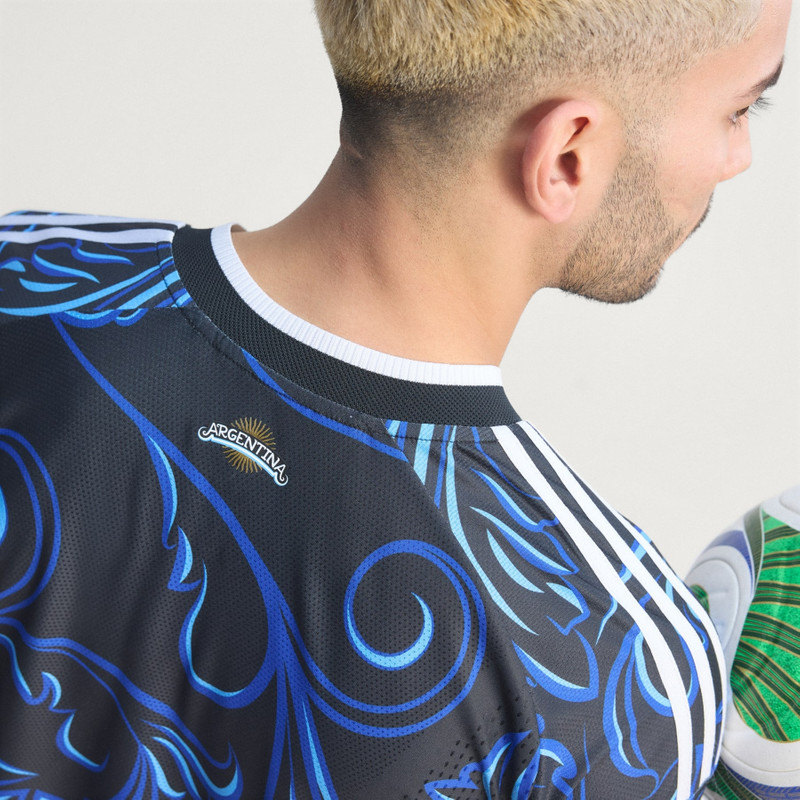 Argentina 26 Away Authentic Long Sleeve Jersey 7