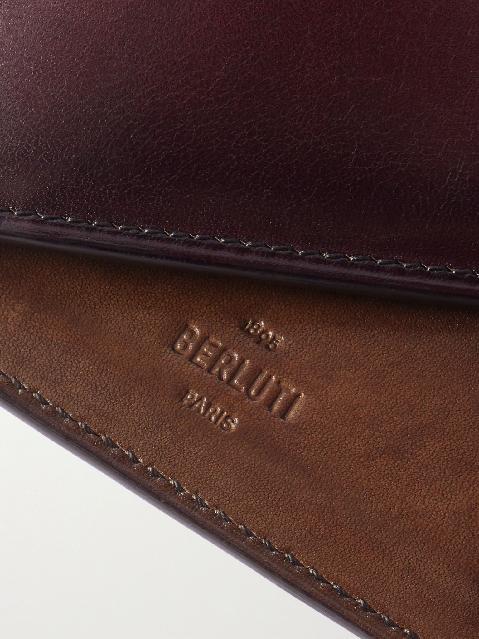 Venezia Leather Billfold Wallet Burgundy - 3