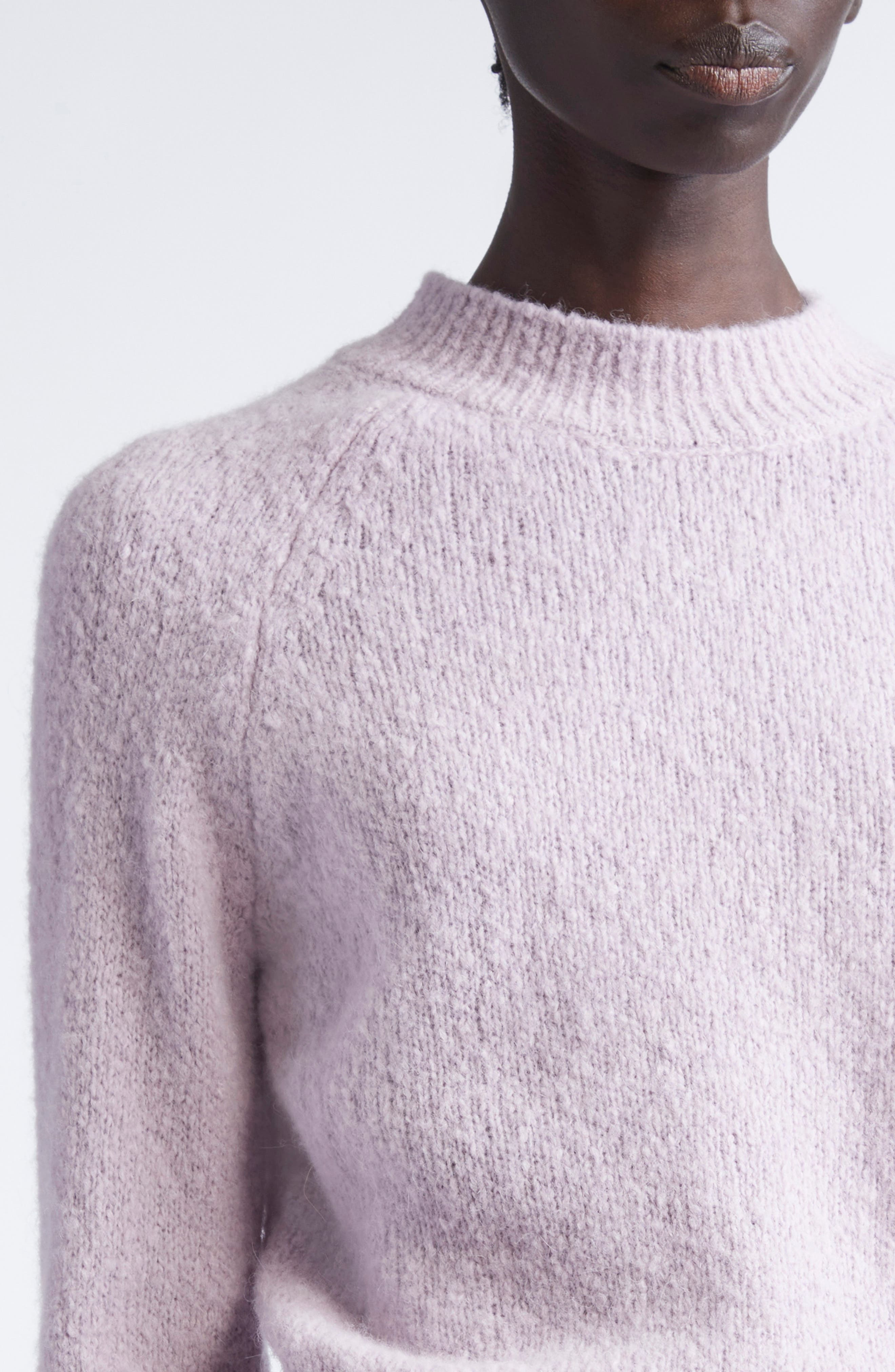 Dries Van Noten Texas Alpaca Blend Crewneck Sweater in Lilac at Nordstrom - 5