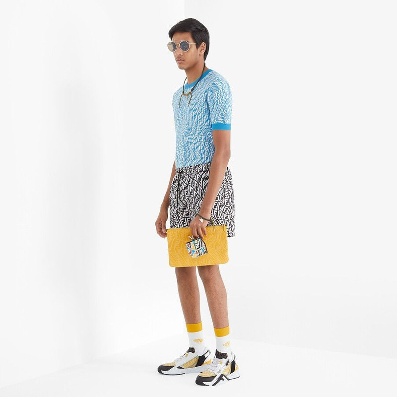 Yellow technical nylon low tops 5