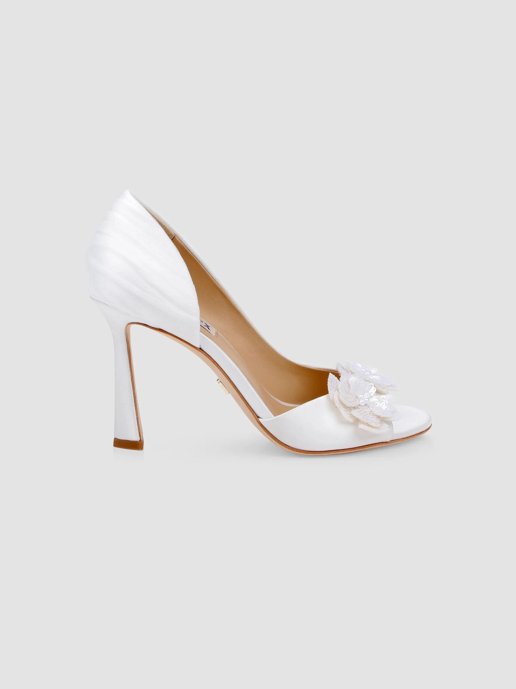 Women's Yana 90MM Embellished Satin D'Orsay Pumps - White Satin - 1