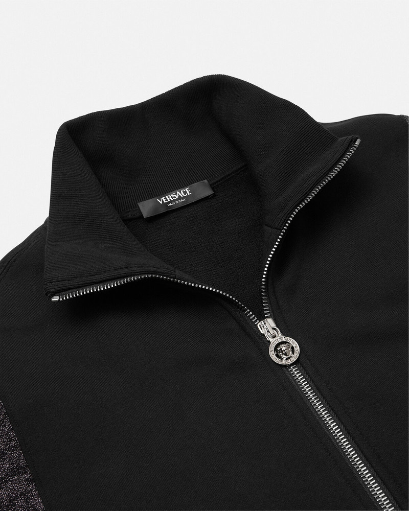 VERSACE Barocco Jacquard Lurex Zip Sweatshirt outlook