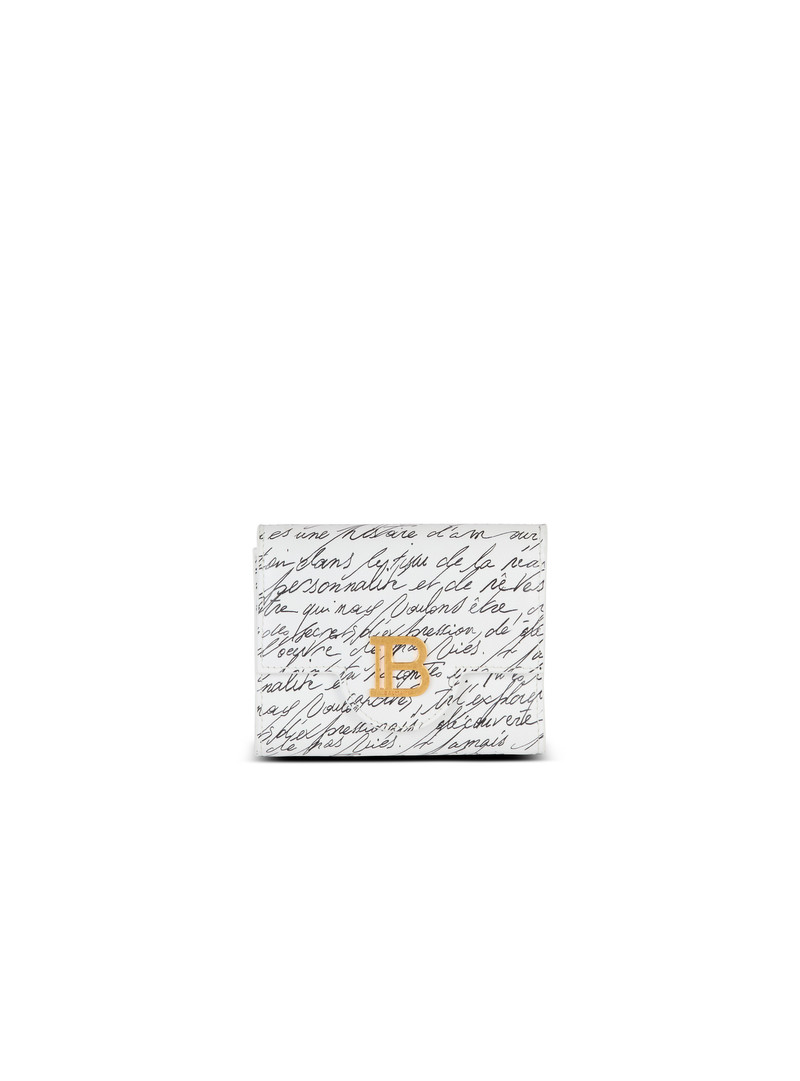 B-Buzz trifold wallet in printed "Love Letter" leather 1