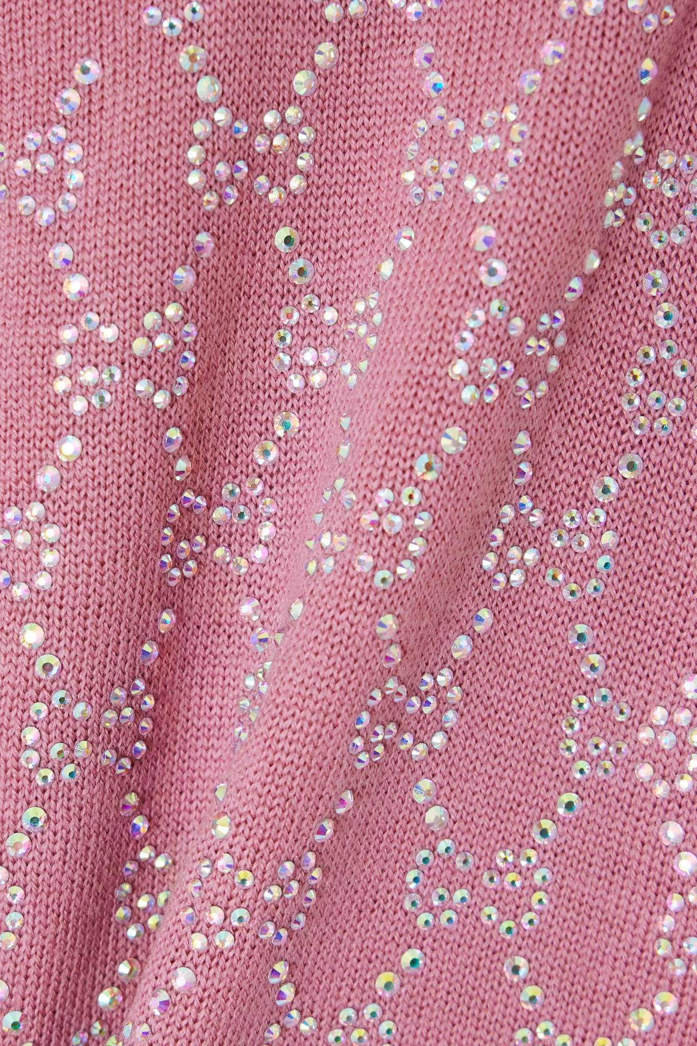 Cropped crystal-embellished wool sweater - 4