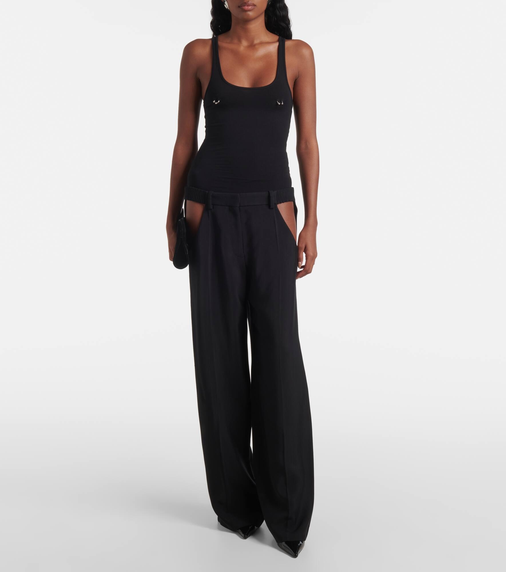Pierced cotton bodysuit - 6