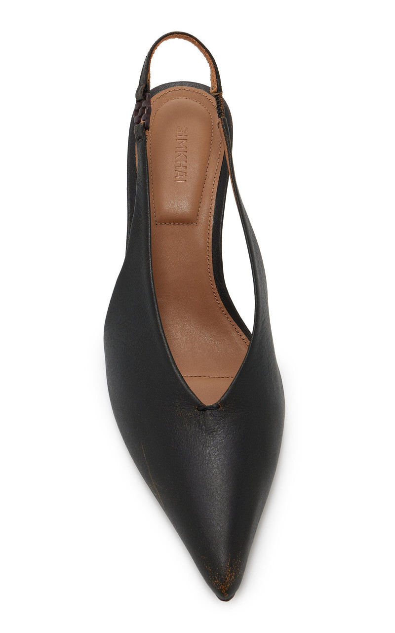 Sylvie Leather Slingback Pumps brown 3