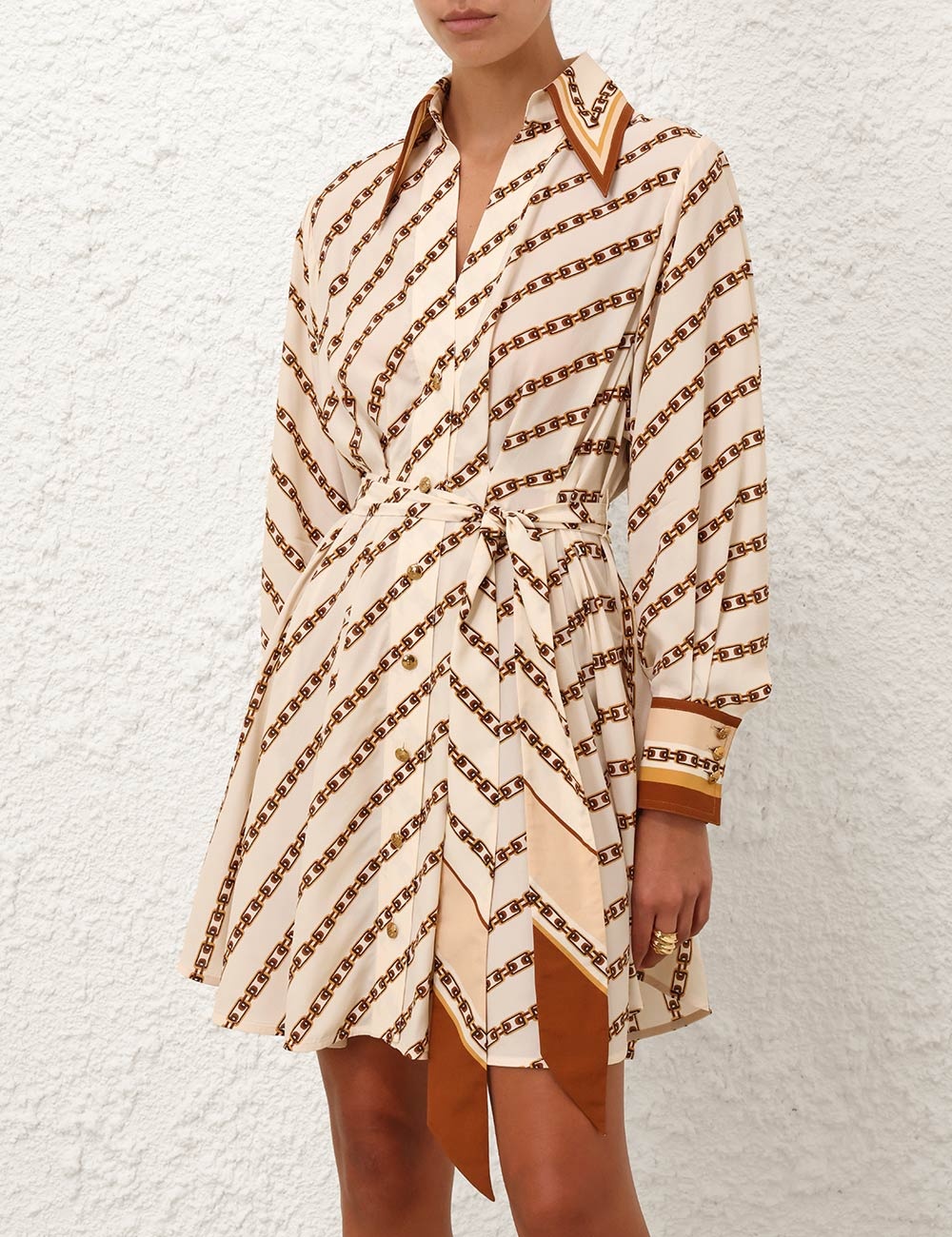 Zimmermann TUCK MINI SHIRT DRESS | REVERSIBLE
