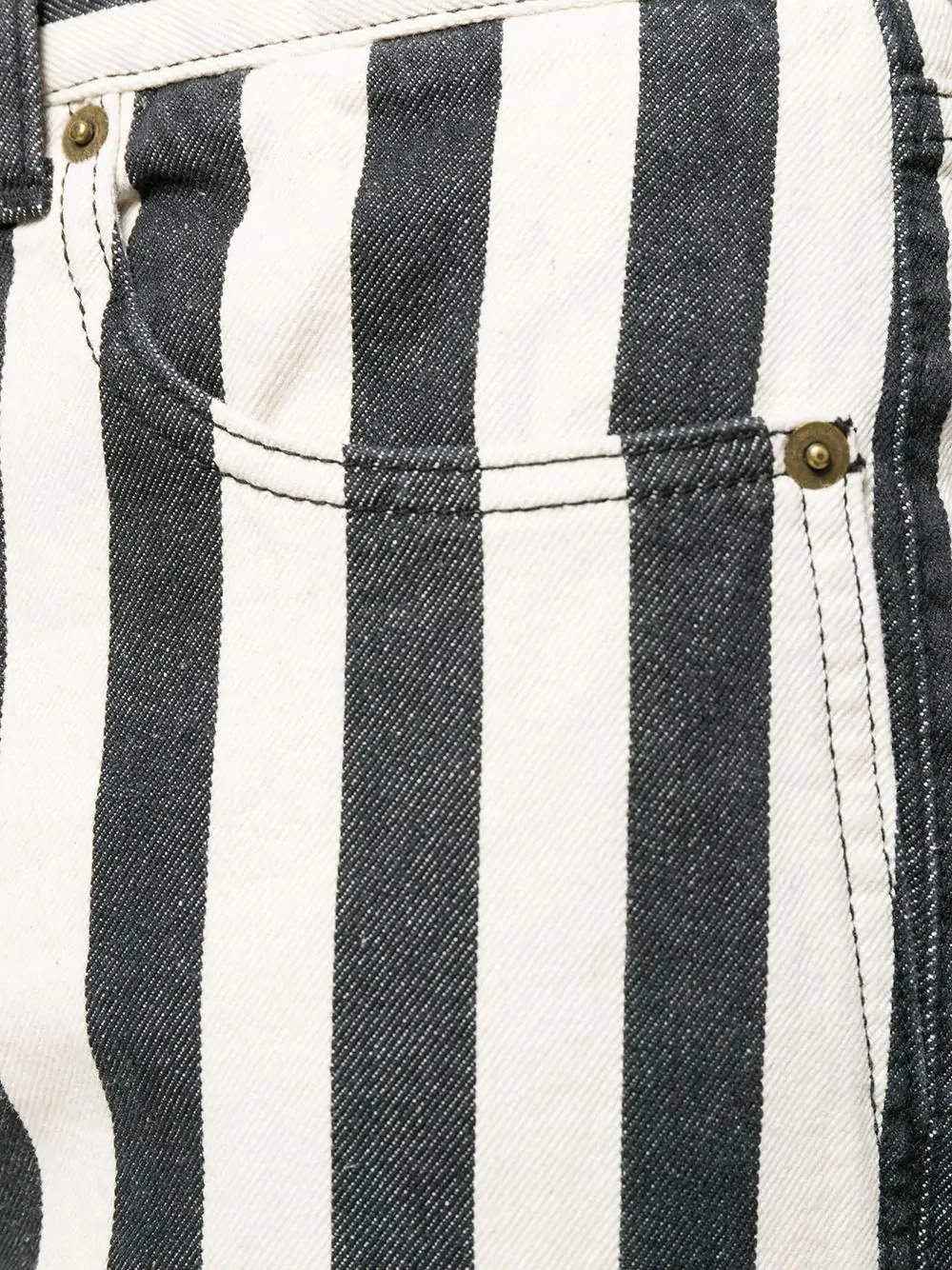 striped straight jeans - 5