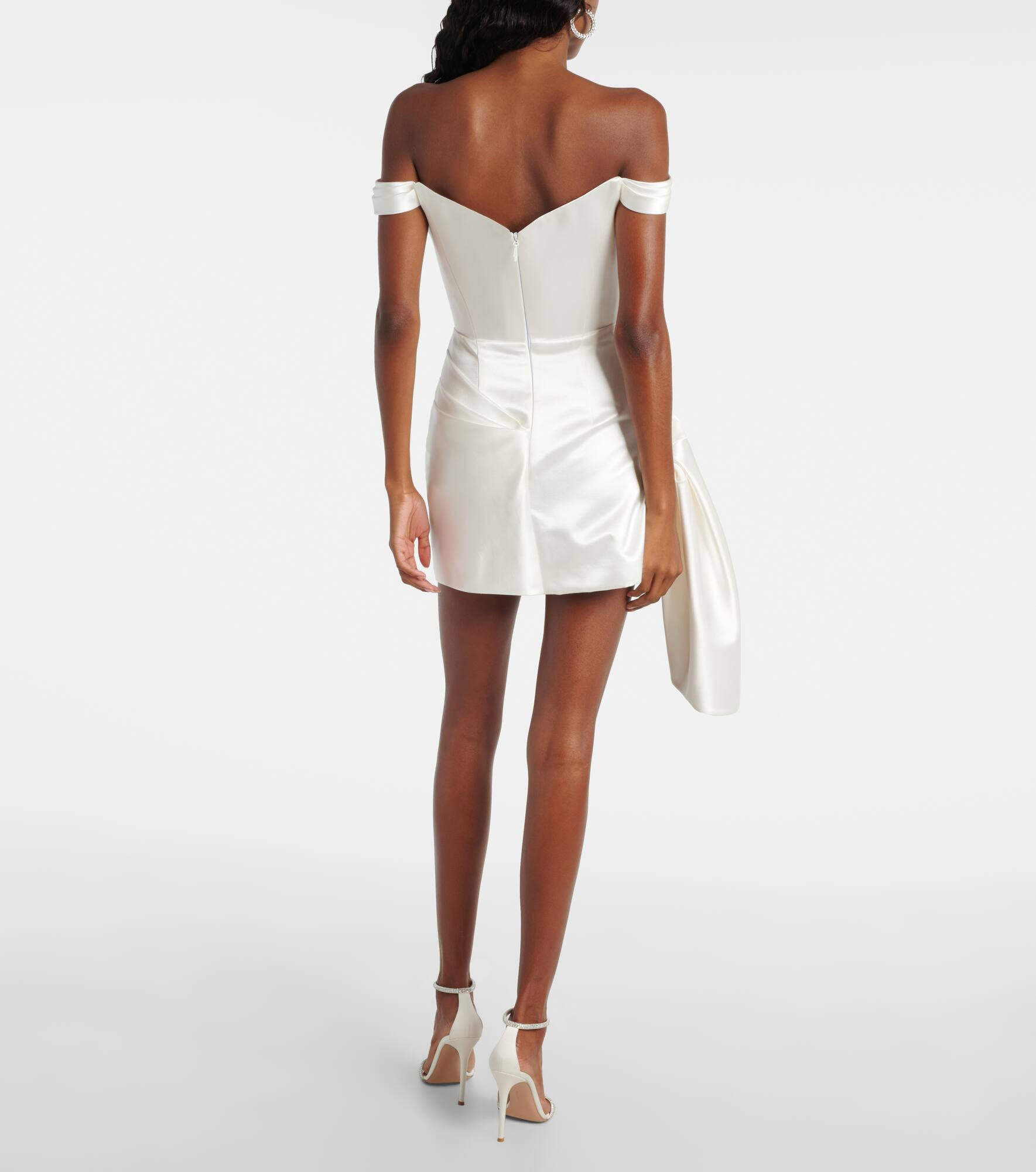 Bridal cotton and silk satin bustier dress - 3