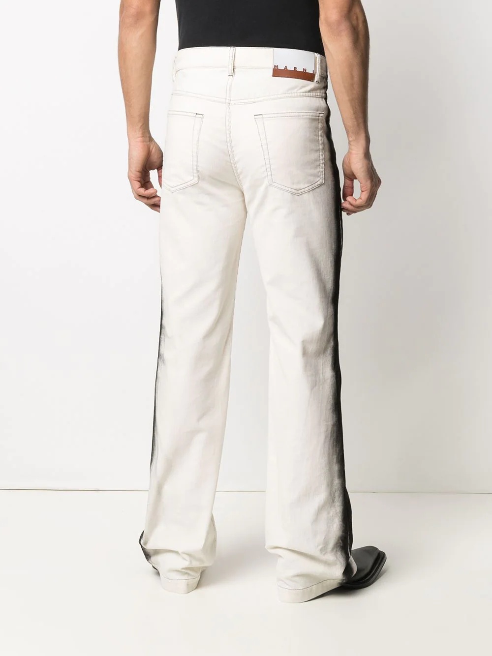 side-stripe straight-leg trousers - 4