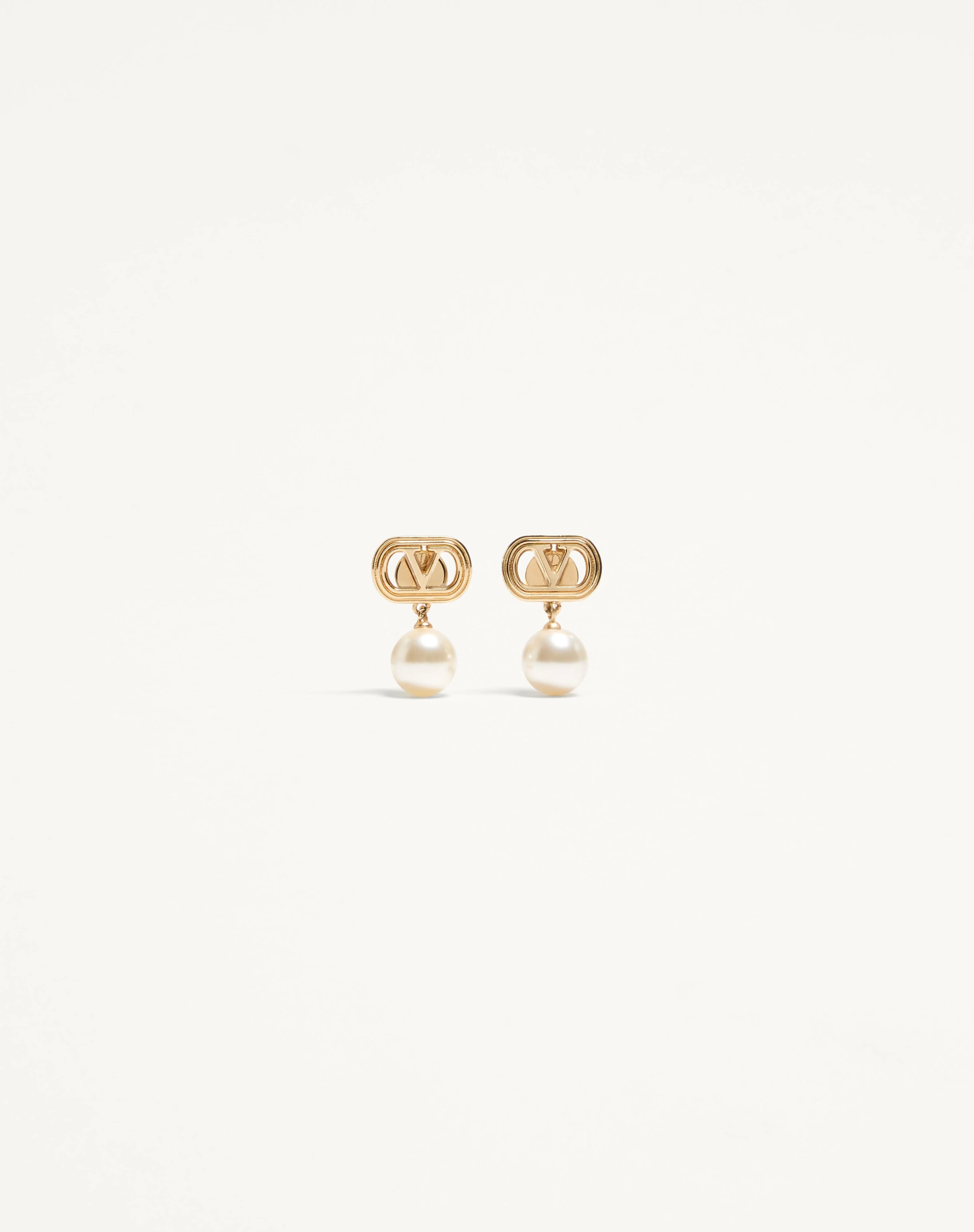 OVALETTE METAL EARRINGS WITH SWAROVSKI® PEARLS - 1