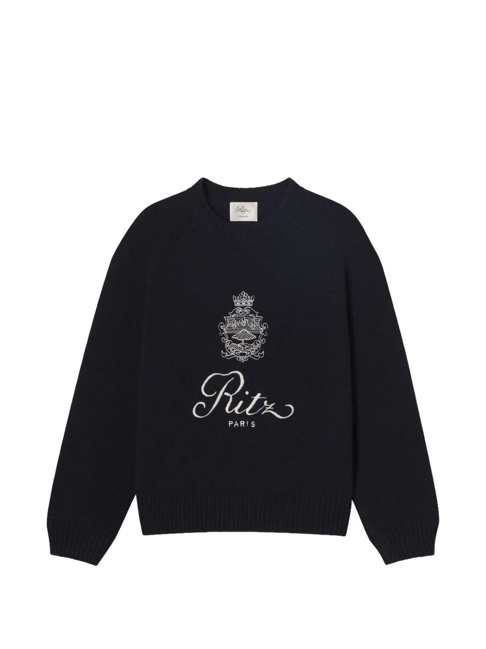 x Ritz Paris crest-embroidered sweater - 1