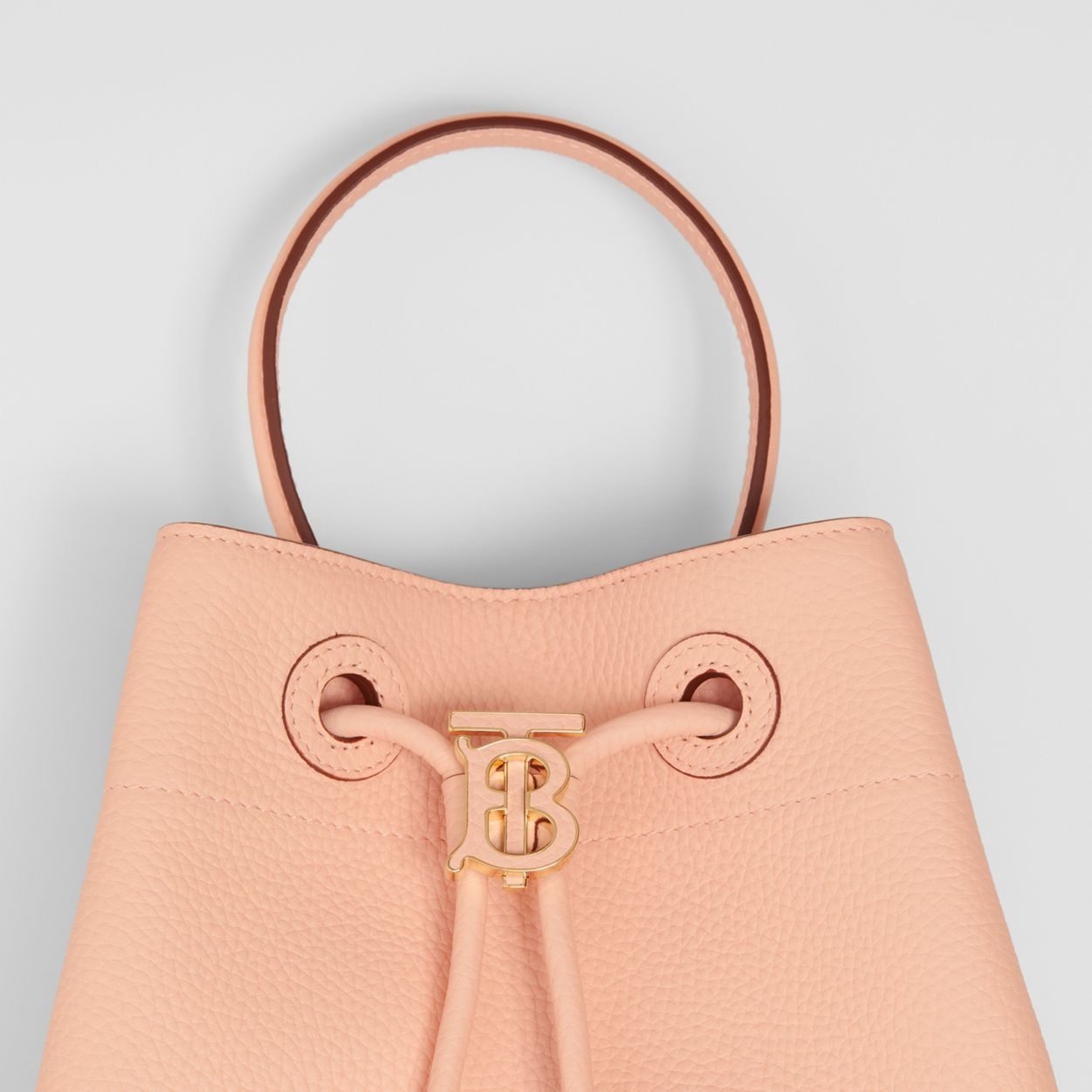 Small Grainy Leather TB Bucket Bag - 2