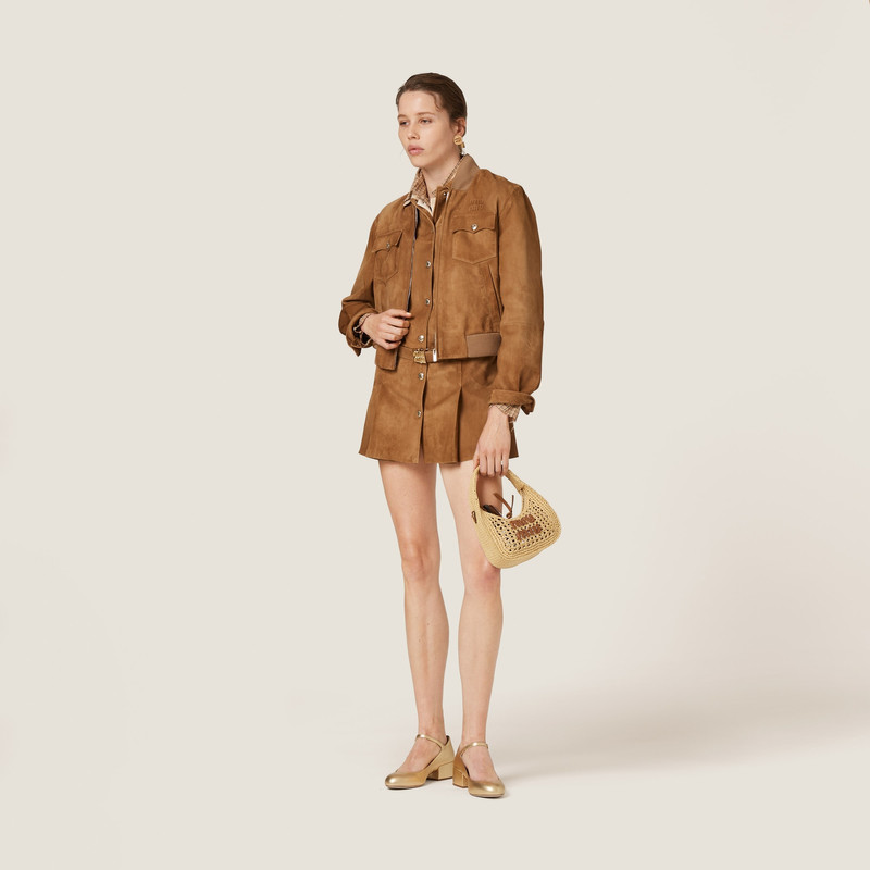 Miu Miu Suede nappa leather dress - MPB316_104R_F0418_S_OOO | REVERSIBLE