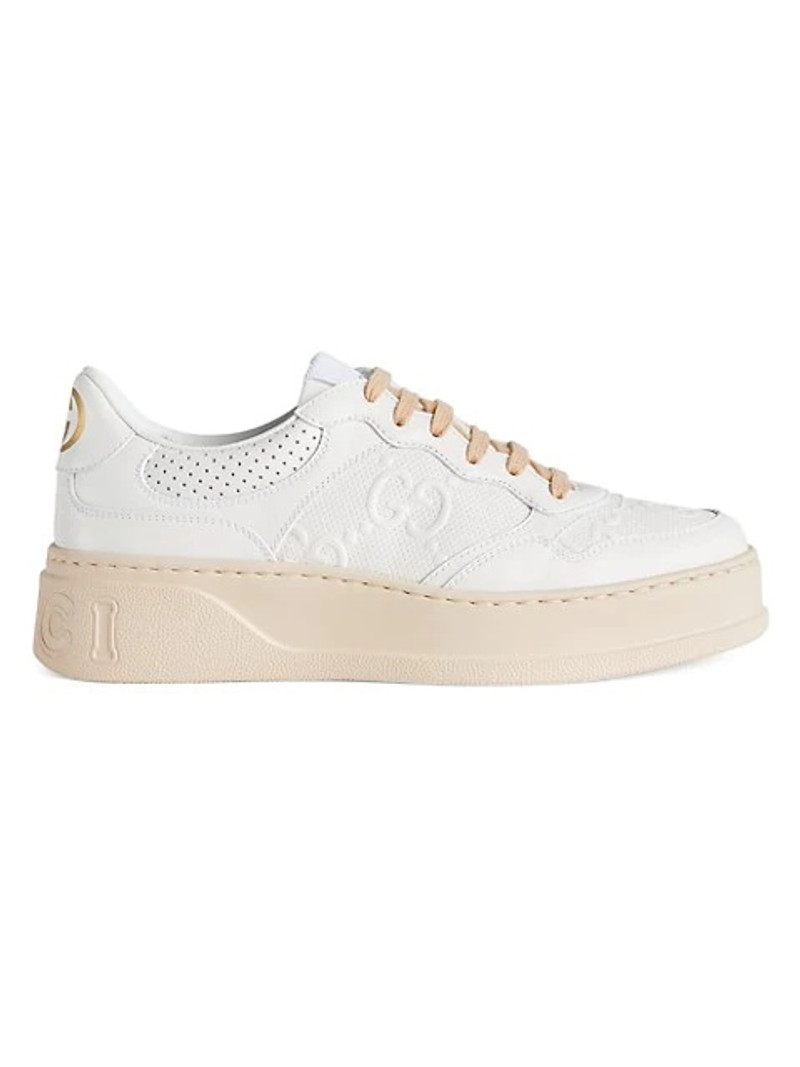 GG embossed low-top sneakers - 1