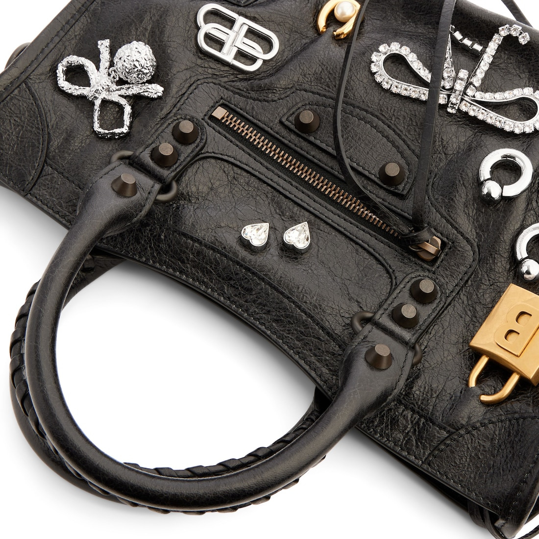 Women's Le City Small Bag With Pins in Black - 6