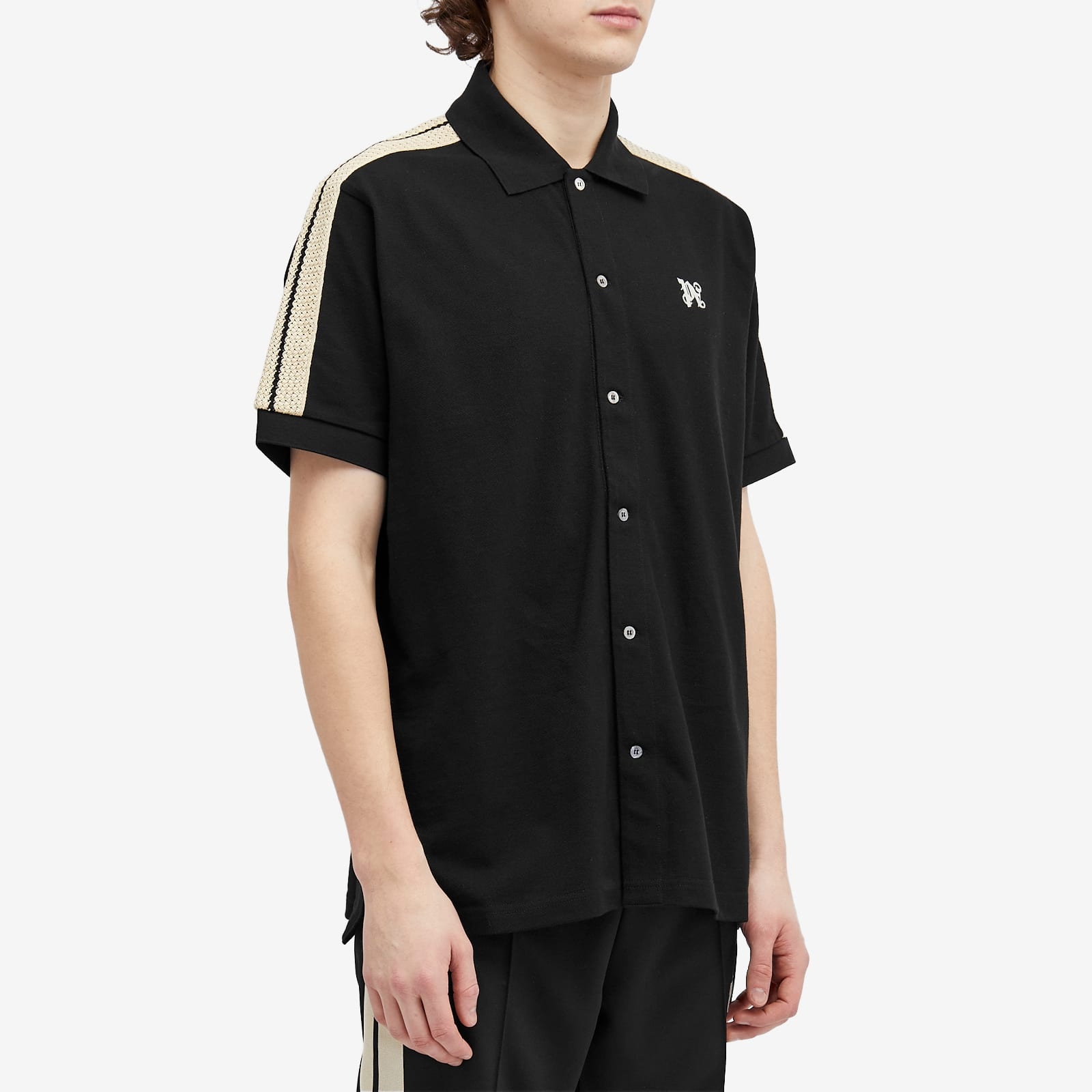 Palm Angels Monogram Taping Button Down Shirt - 2