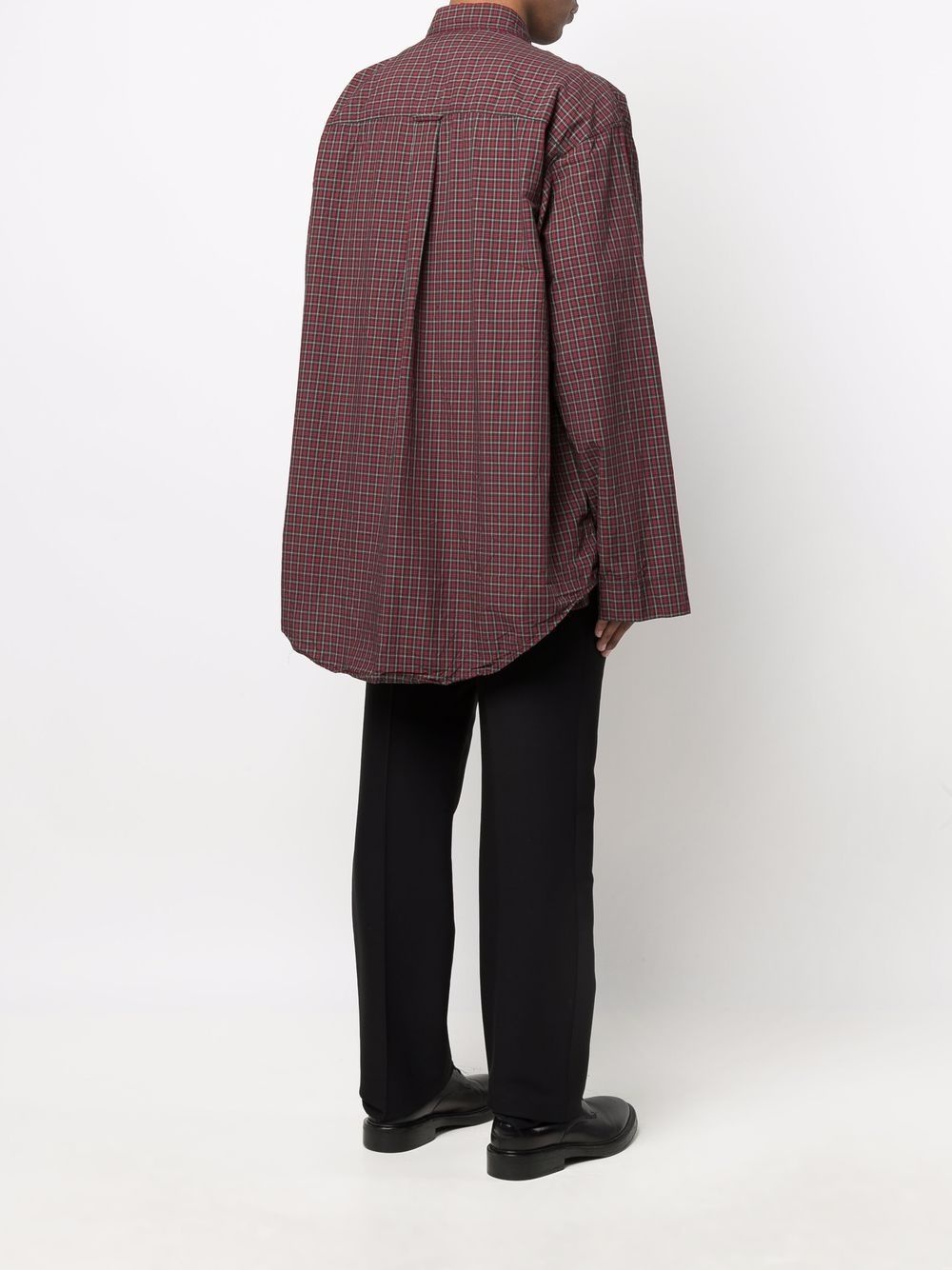 oversized tartan check shirt - 5