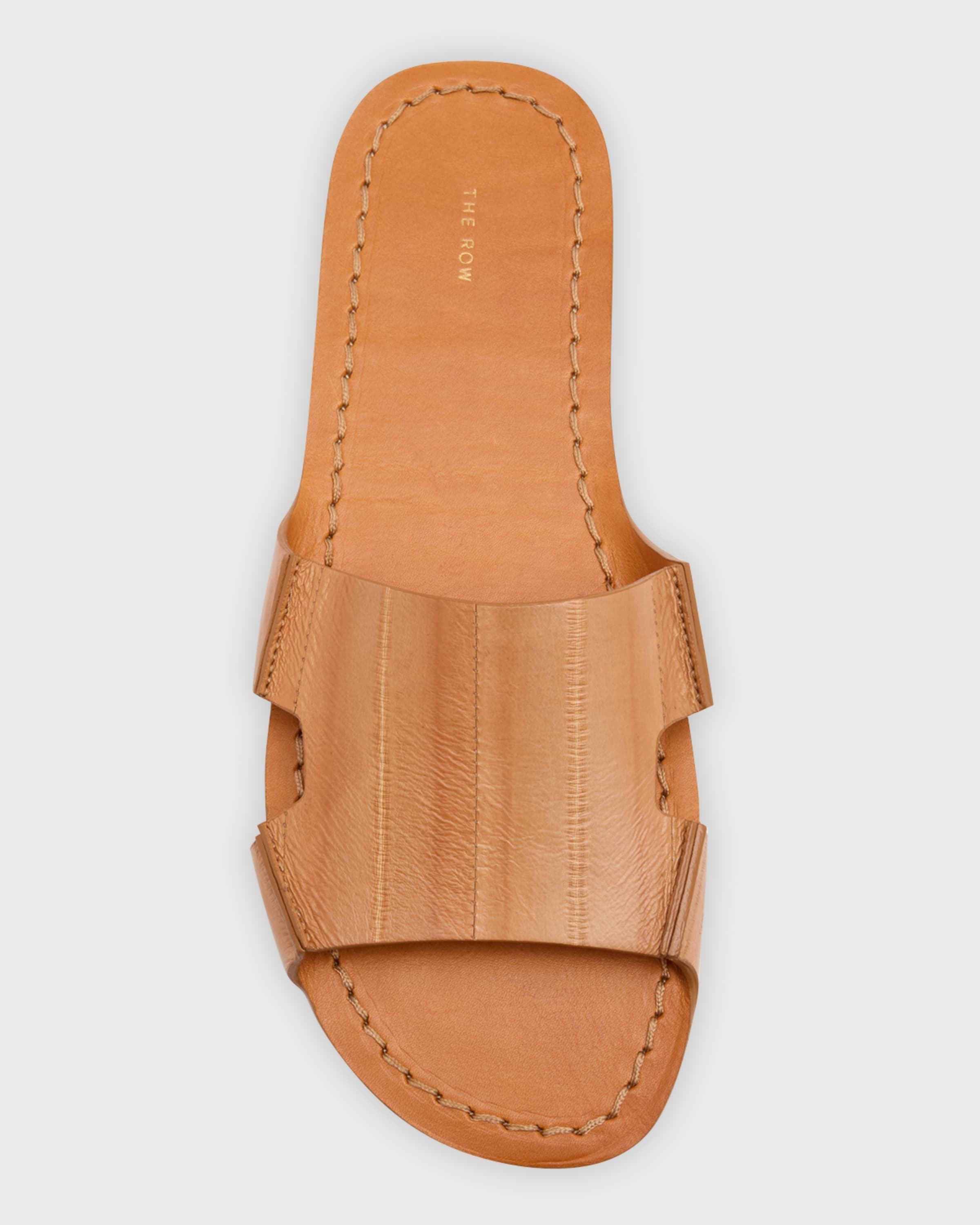 Gene Leather Cutout Flat Sandals - 5