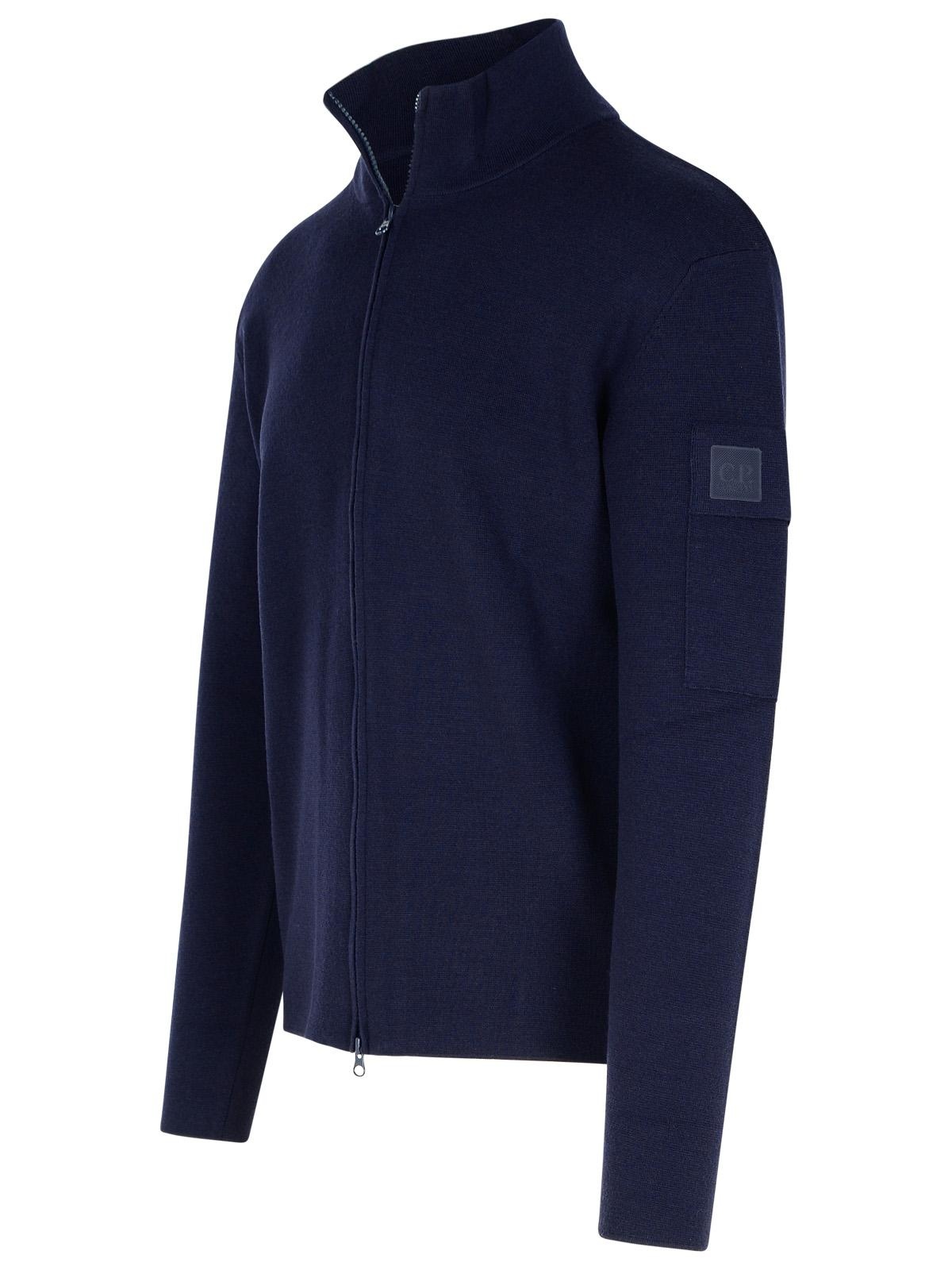 C.P. Company Blue Virgin Wool Blend Sweater Man - 2