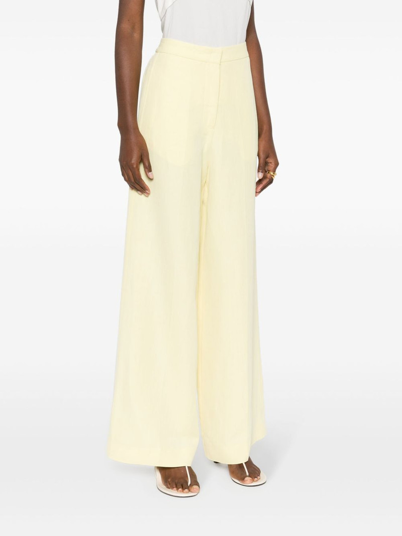 slub-texture straight trousers 3