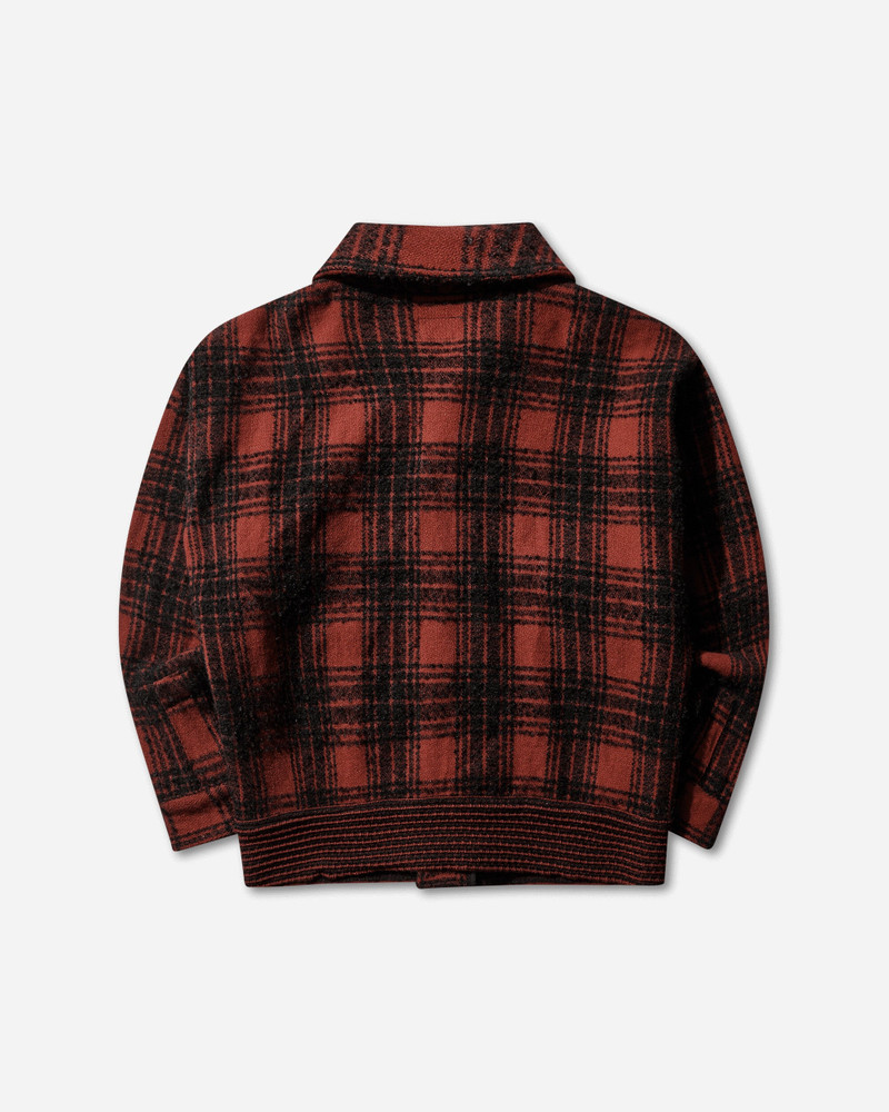NEEDLES Men's Wool Plaid Dolman Sleeve Logger Jacket Red outlook