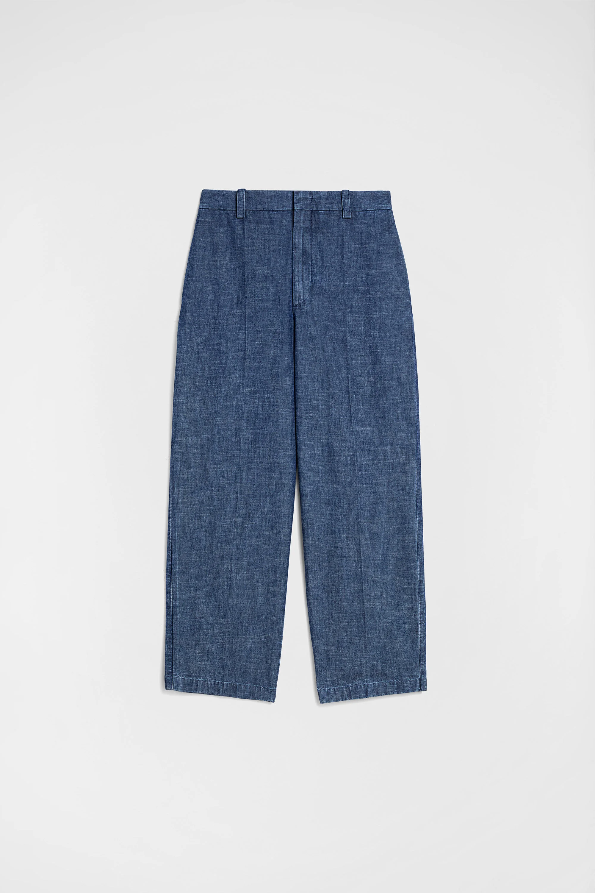 Cotton Chambray Tapered Trousers - 1