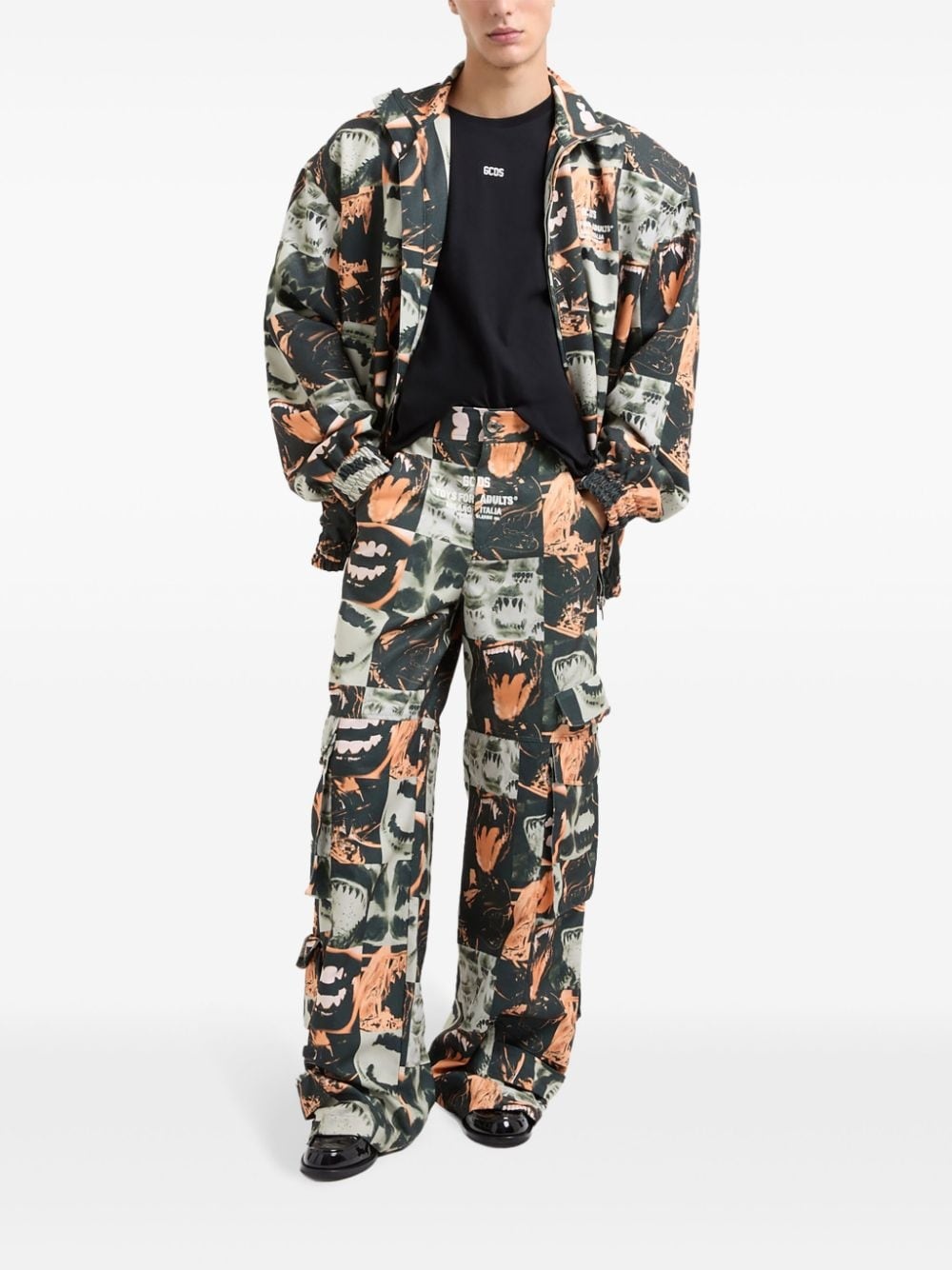 graphic-print trousers - 2