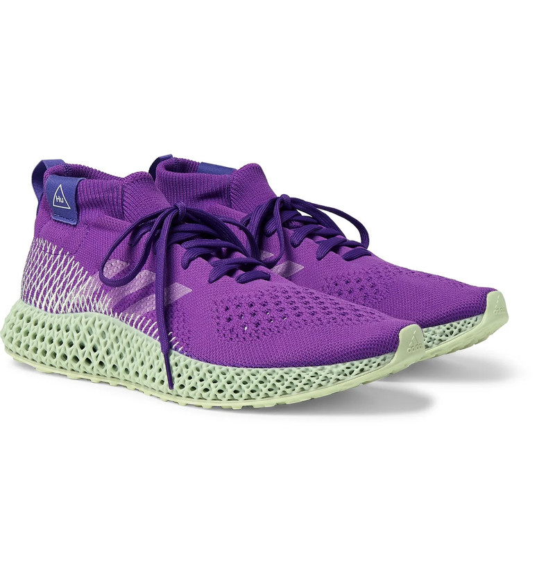 adidas + Pharrell Williams 4D Runner Embroidered Primeknit Sneakers outlook