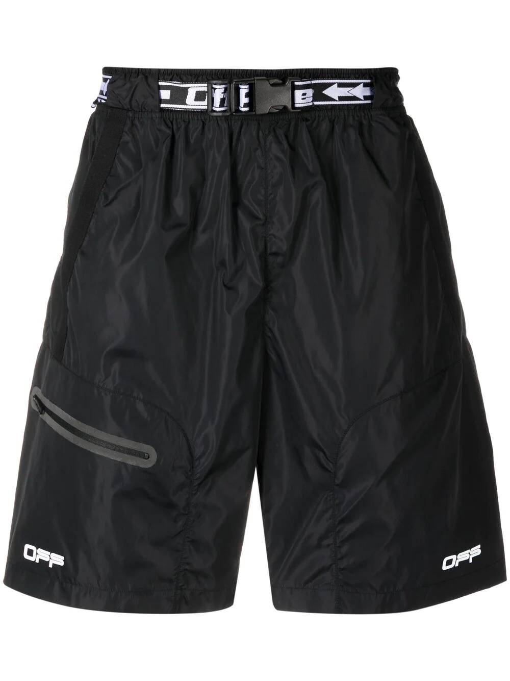 logo-belt track shorts - 1