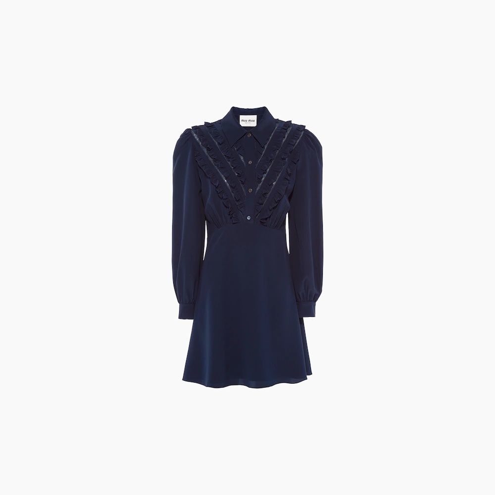 Crepe de chine mini-dress - 1