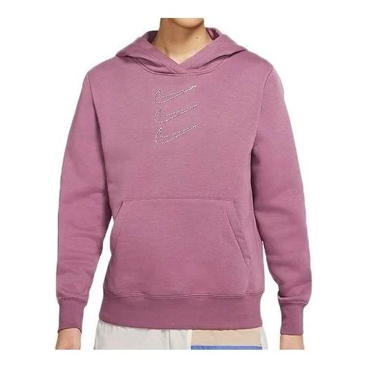(WMNS) Nike Sportswear Rhinestone Hoodie 'Red' CU6622-533 - 1