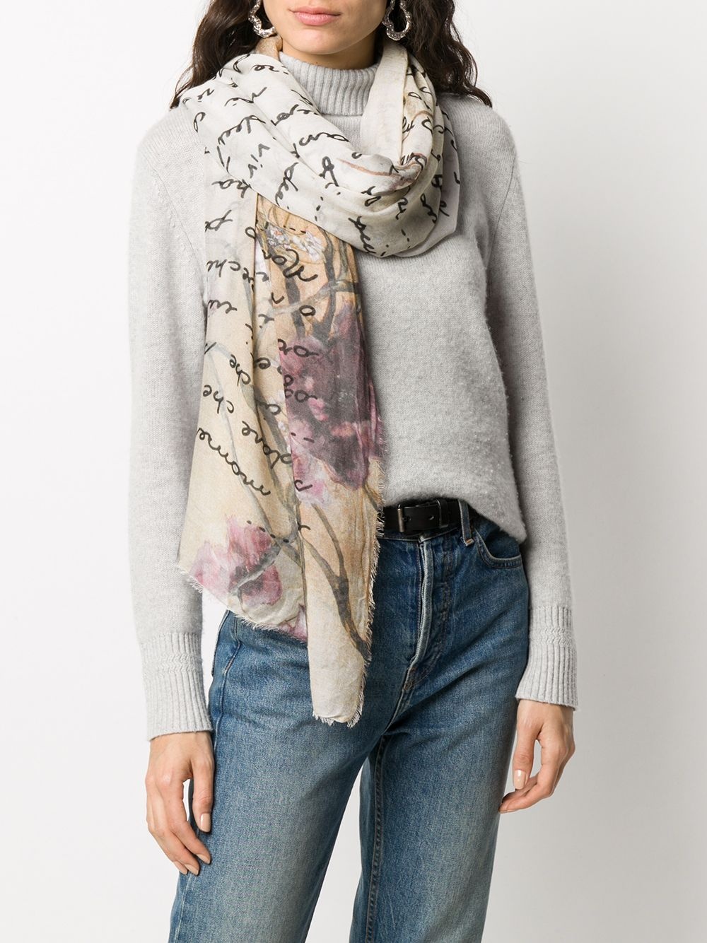 written print scarf - 2