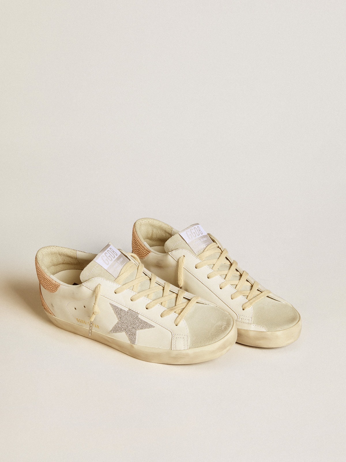 Super-Star in leather with Swarovski crystal star and heel tab - 2