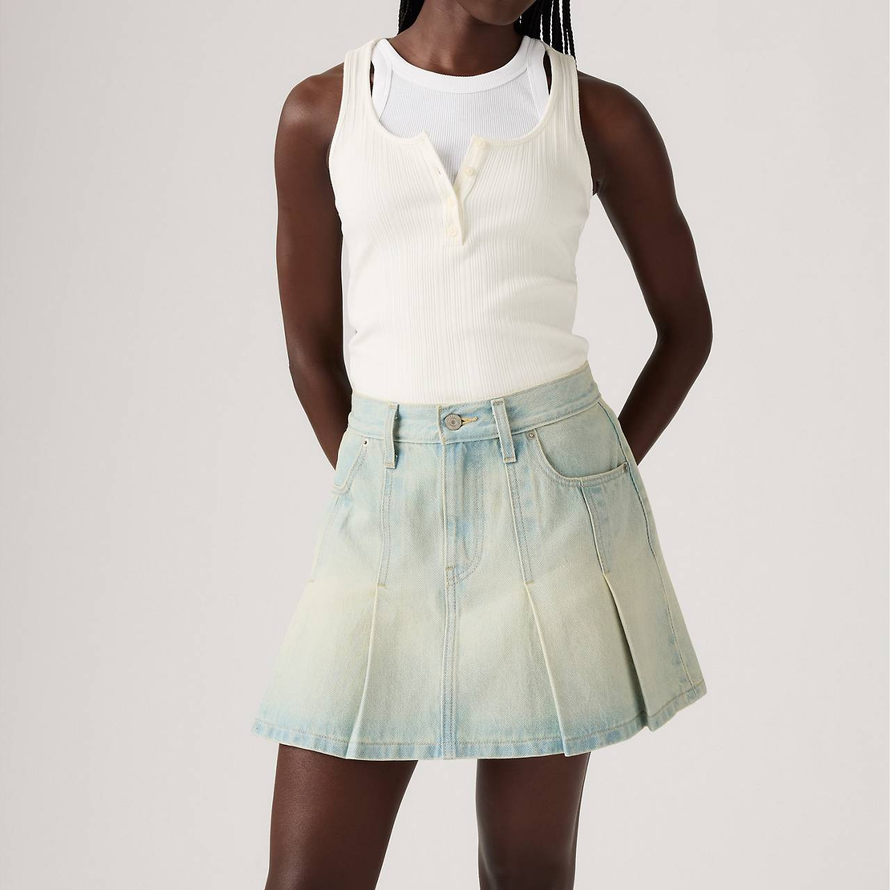 PLEATED MINI SKIRT - 6