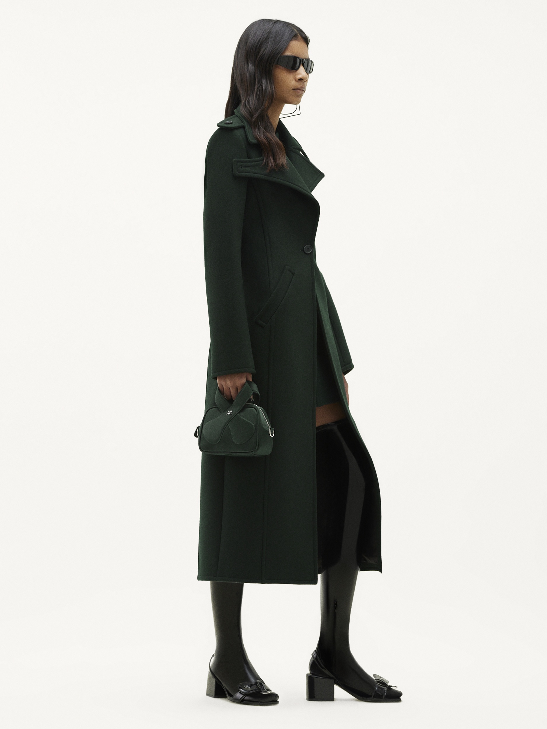 LONG WOOL TRENCH COAT - 3