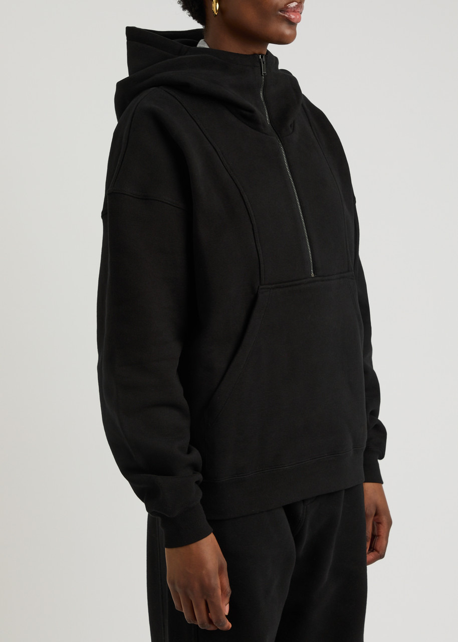 Saint Laurent Panelled Half-zip Hooded Cotton Sweatshirt - 2