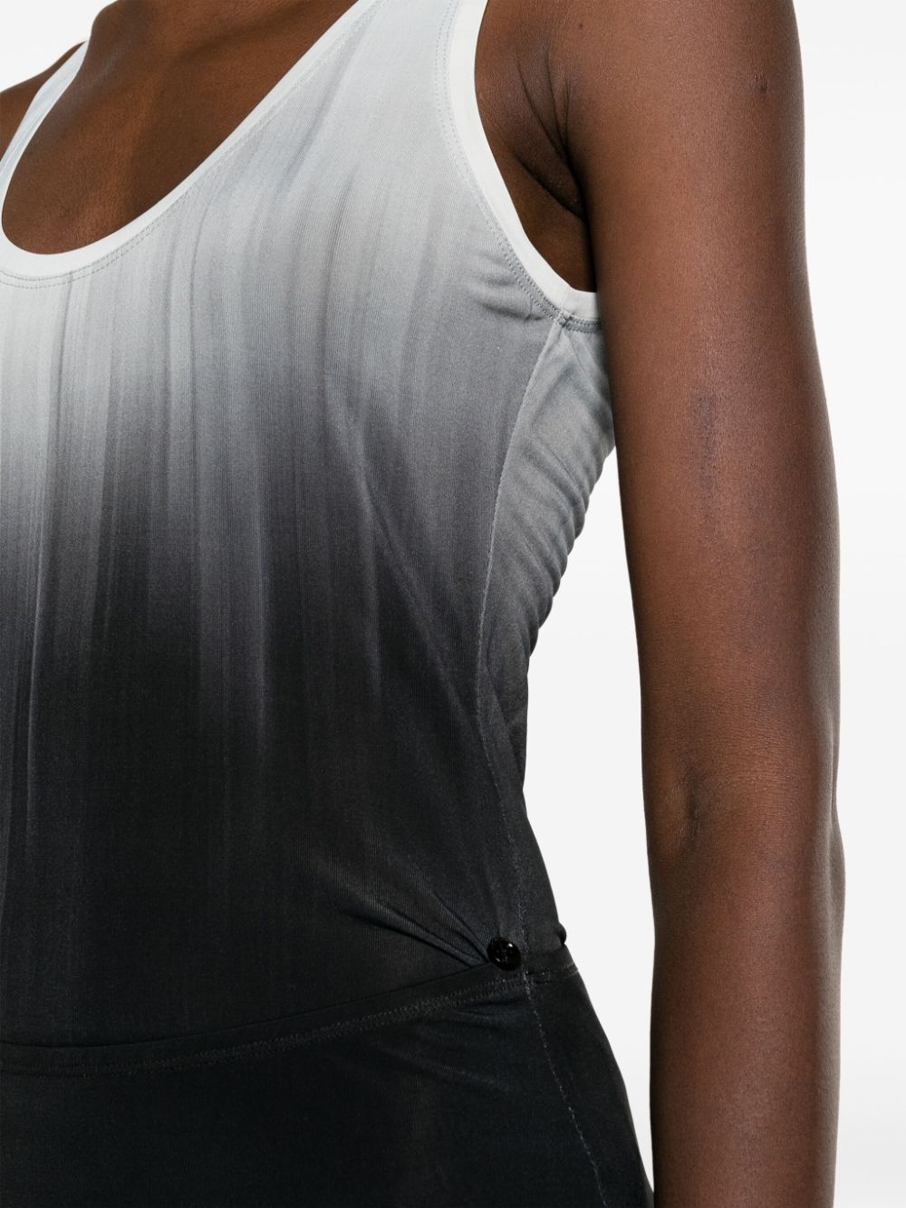 faded-effect detachable-panel dress - 5