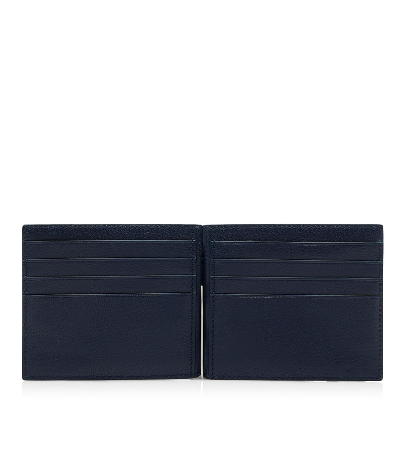 TOM FORD SUPPLE GRAIN LEATHER ELONGATED T LINE MONEY CLIP WALLET outlook