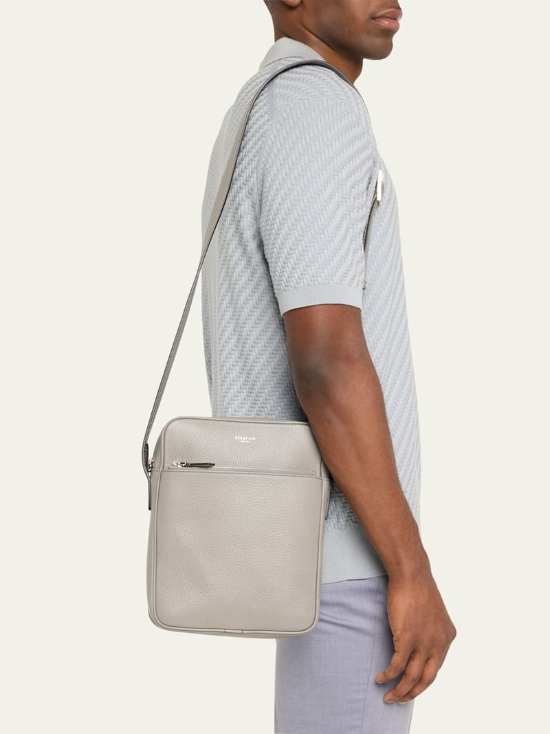 Serapian Men's Cachemire Leather Crossbody Bag outlook