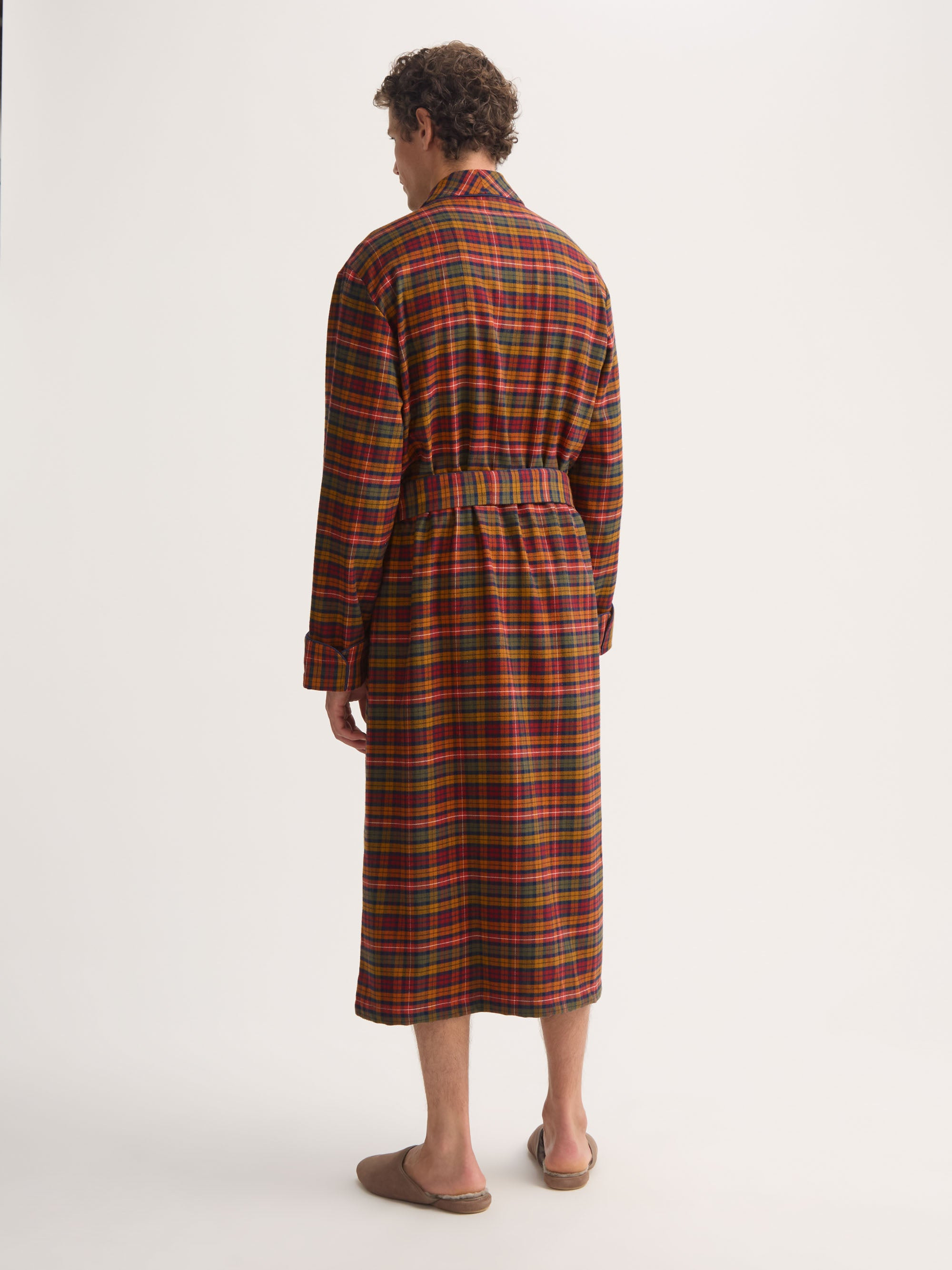 Men's Robe Kelburn Brushed Cotton Multicolor Check - 3