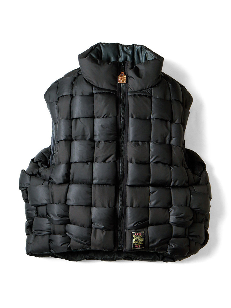 KAPITAL Rip Stop Nylon KEEL-WEAVING Vest 'Black' 1