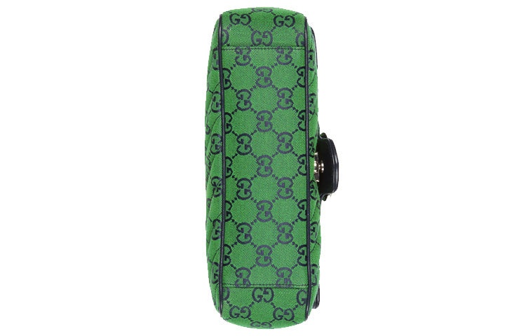 (WMNS) Gucci Leather GG Marmont Multicolor Logo Single-Shoulder Bag Small Green/Blue 443497-2UZCN-33 - 6