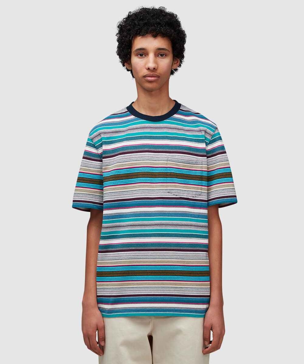 トップス Noah / STRIPED POCKET T-SHIRT Noah Striped pocket t-shirt | REVERSIBLE
