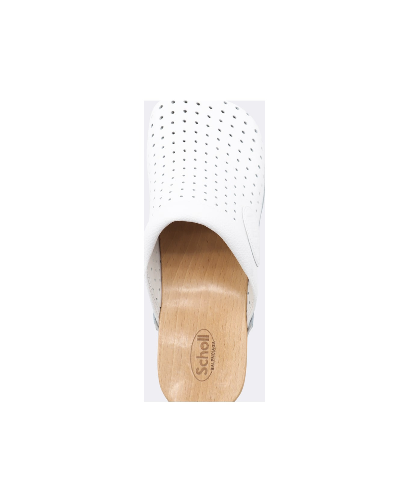 White Leather Scholl Sandals - 4