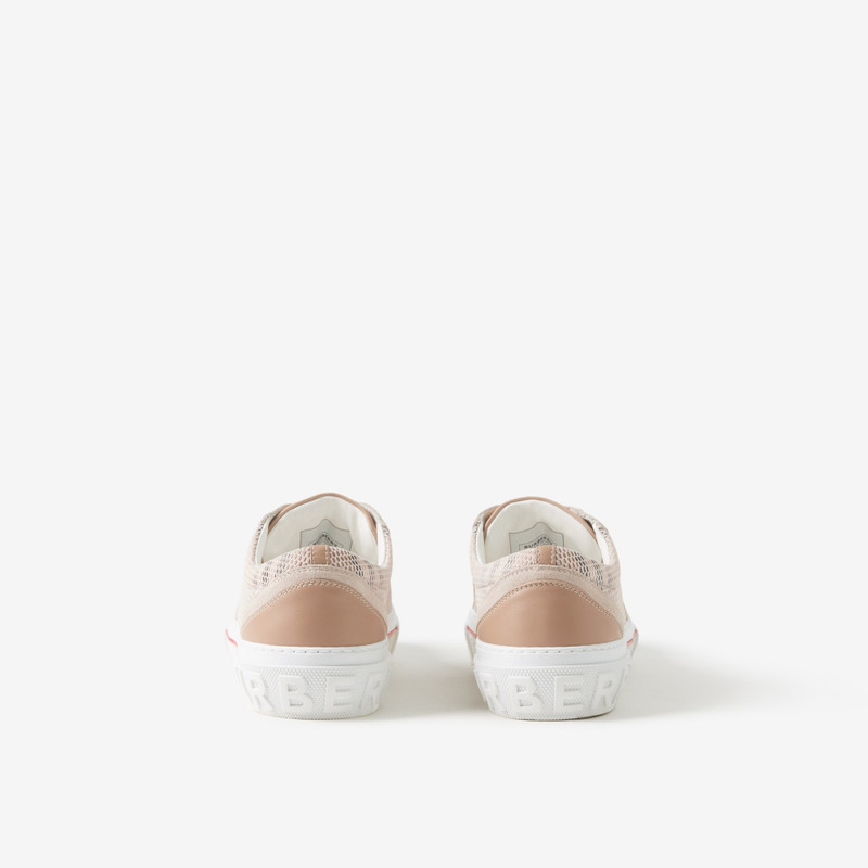 Vintage Check Mesh, Leather and Suede Sneakers 3