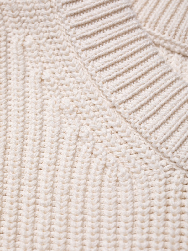 August Rib Cotton Chalk White - 4