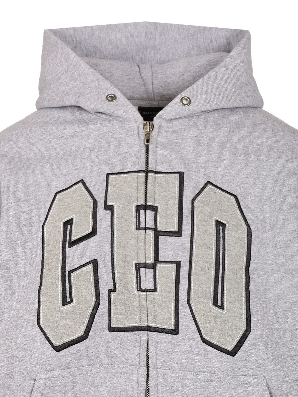Small Fit Zip-Up Sweatshirts Grey - 4